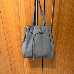 Large Rag & Bone Prospect Blue Suede Tote Bag NEW